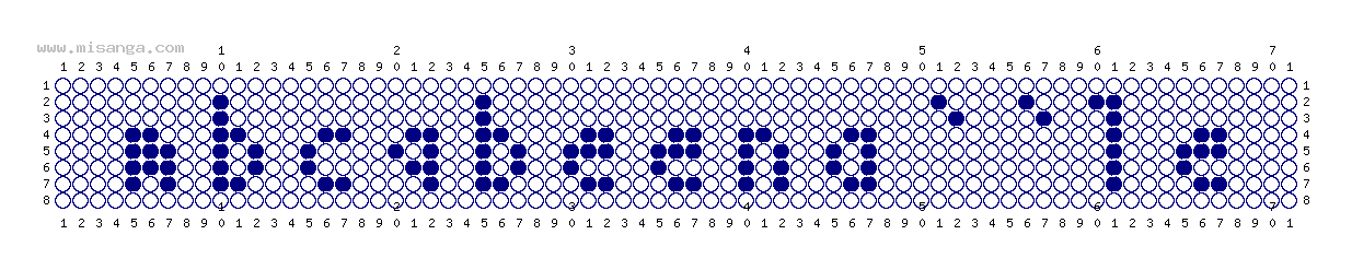 編みこみ文字ミサンガ製作図：MRSGREENAPPLE