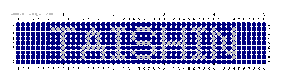 編みこみ文字ミサンガ製作図：TAISHIN