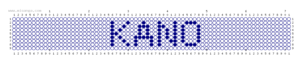 編みこみ文字ミサンガ製作図：KANO