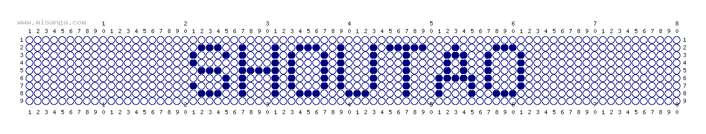 編みこみ文字ミサンガ製作図：SHOUTAO