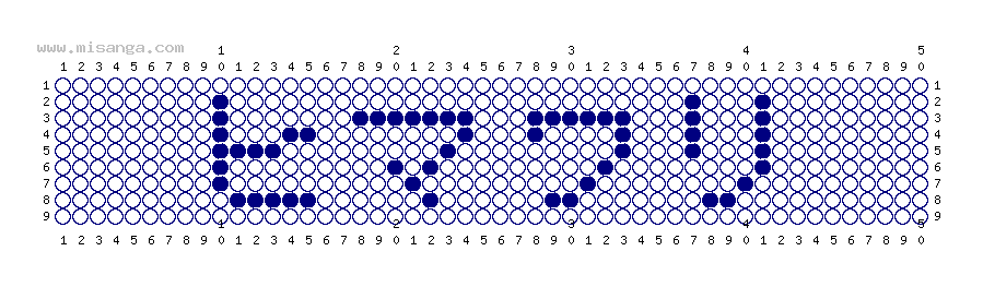 編みこみ文字ミサンガ製作図：ヒマワリ