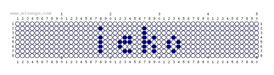 編みこみ文字ミサンガ製作図：YUKO