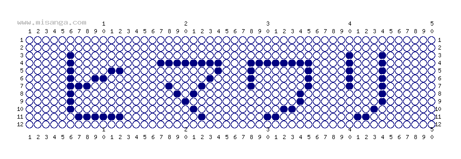 編みこみ文字ミサンガ製作図：ヒマワリ