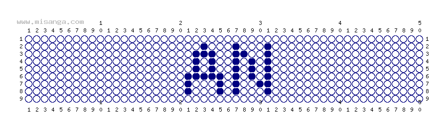 編みこみ文字ミサンガ製作図：AN