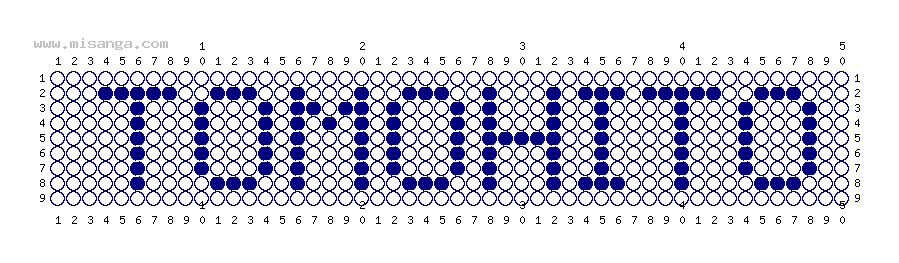 編みこみ文字ミサンガ製作図：TOMOHITO