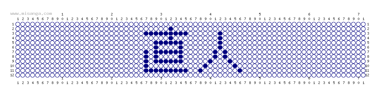 編みこみ文字ミサンガ製作図：直人