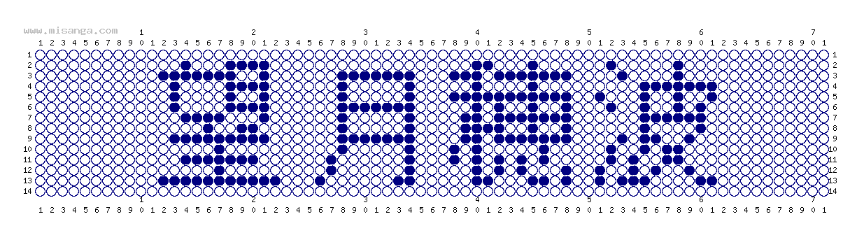 編みこみ文字ミサンガ製作図：望月穂波
