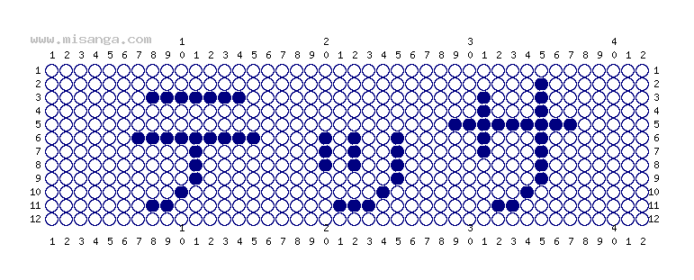 編みこみ文字ミサンガ製作図：テッサ
