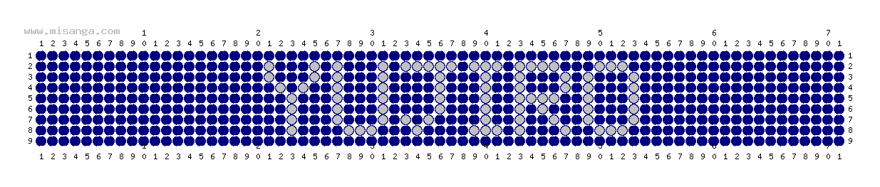 編みこみ文字ミサンガ製作図：YUJIRO