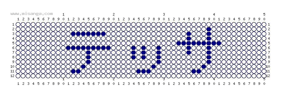 編みこみ文字ミサンガ製作図：テッサ