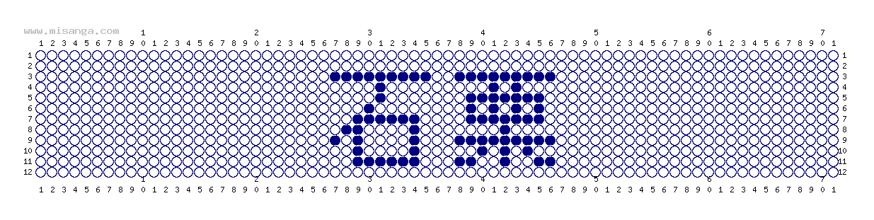 編みこみ文字ミサンガ製作図：石栗