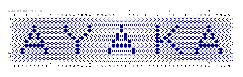 編みこみ文字ミサンガ製作図：AYAKA