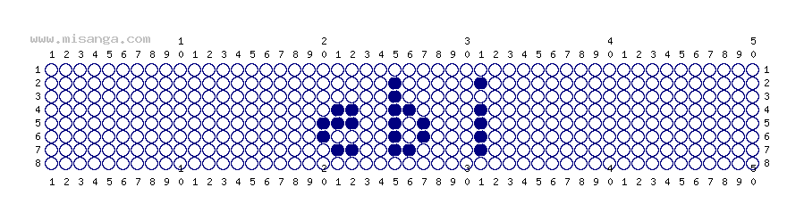 編みこみ文字ミサンガ製作図：ERI
