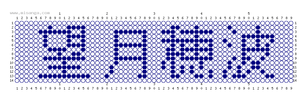 編みこみ文字ミサンガ製作図：望月穂波