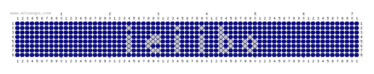 編みこみ文字ミサンガ製作図：YUJIRO