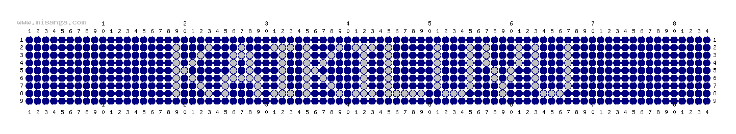 編みこみ文字ミサンガ製作図：KAIKILUVU