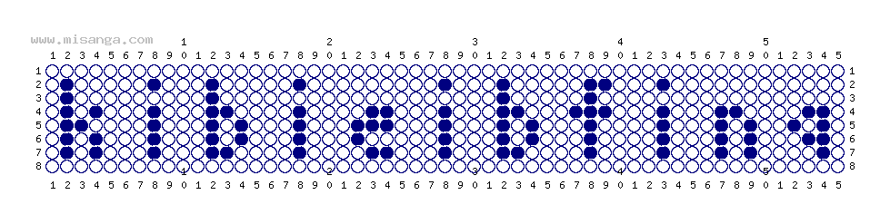 編みこみ文字ミサンガ製作図：KYRIEIRVING