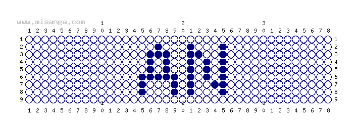 編みこみ文字ミサンガ製作図：AN