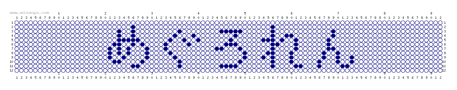 編みこみ文字ミサンガ製作図：めぐろれん