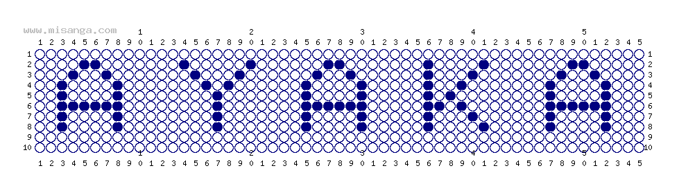 編みこみ文字ミサンガ製作図：AYAKA