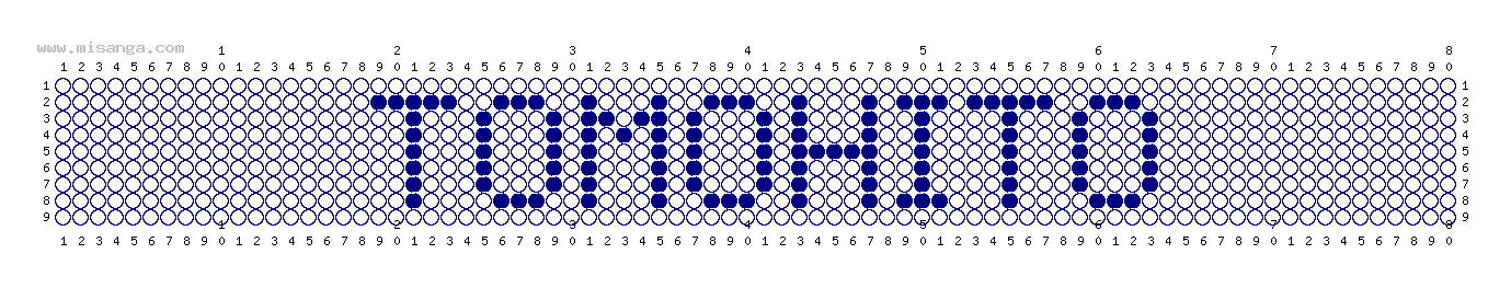 編みこみ文字ミサンガ製作図：TOMOHITO