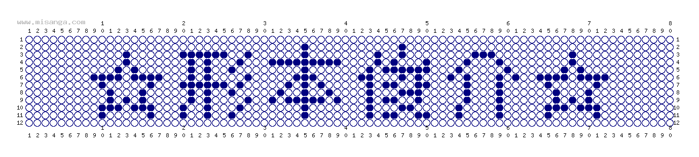 編みこみ文字ミサンガ製作図：☆形本俊介☆