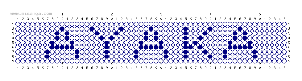 編みこみ文字ミサンガ製作図：AYAKA
