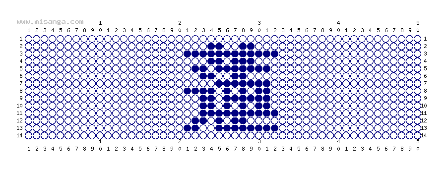 編みこみ文字ミサンガ製作図：蓮