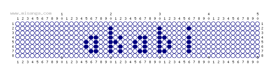 編みこみ文字ミサンガ製作図：AKARI