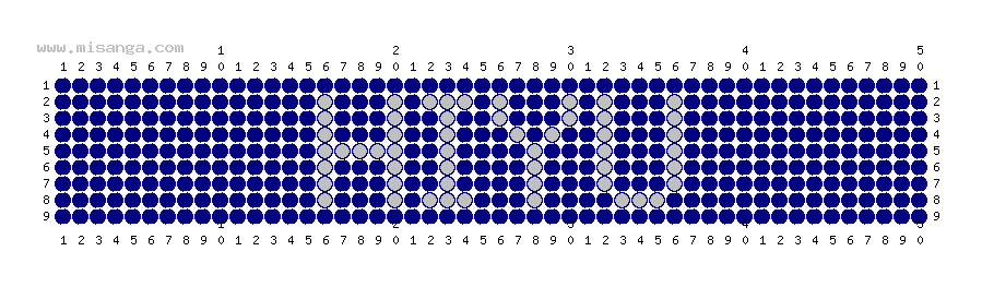 編みこみ文字ミサンガ製作図：HIYU