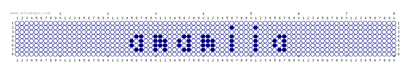 編みこみ文字ミサンガ製作図：AMAMIYA