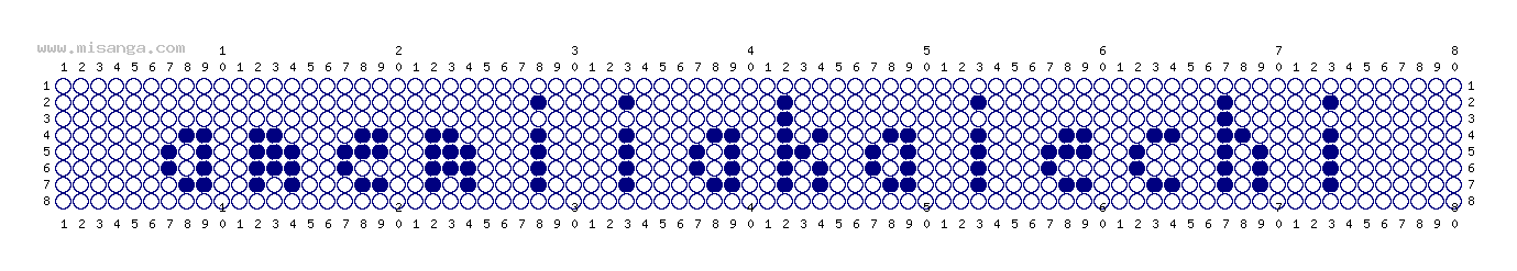 編みこみ文字ミサンガ製作図：AMEMIYAKAZUSHI