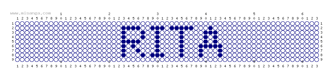 編みこみ文字ミサンガ製作図：RITA