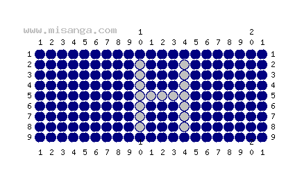 編みこみ文字ミサンガ製作図：H