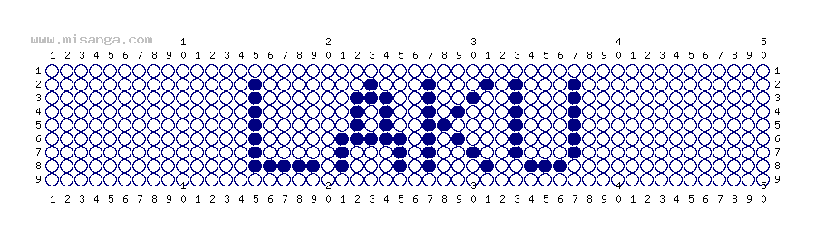 編みこみ文字ミサンガ製作図：LAKU
