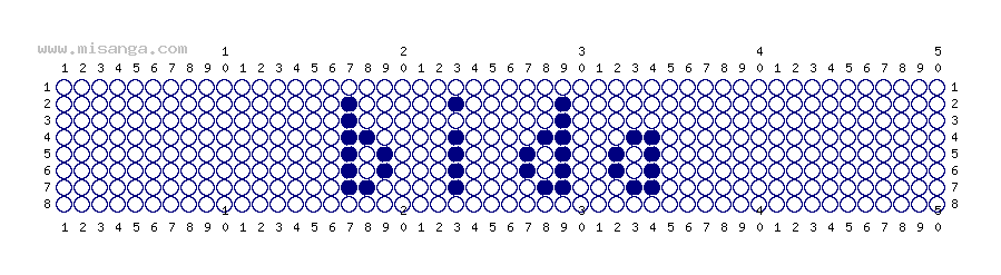 編みこみ文字ミサンガ製作図：RITA