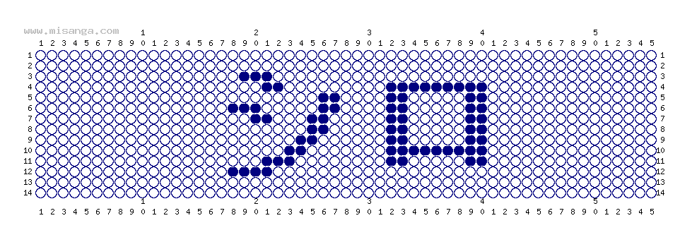 編みこみ文字ミサンガ製作図：シロ