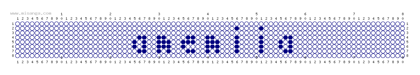 編みこみ文字ミサンガ製作図：AMEMIYA