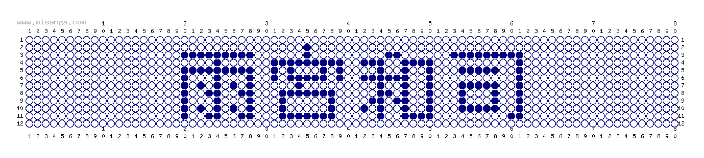 編みこみ文字ミサンガ製作図：雨宮和司