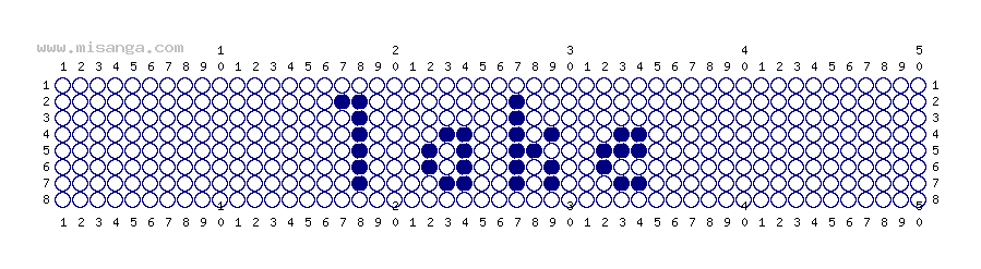 編みこみ文字ミサンガ製作図：LAKU