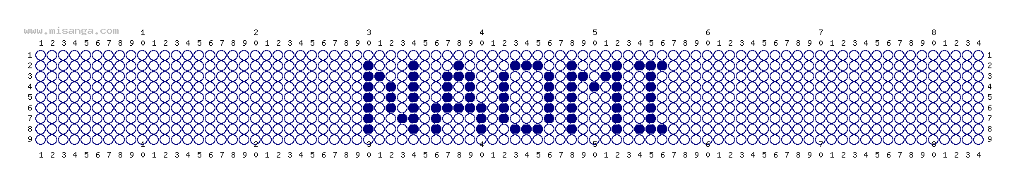 編みこみ文字ミサンガ製作図：NAOMI