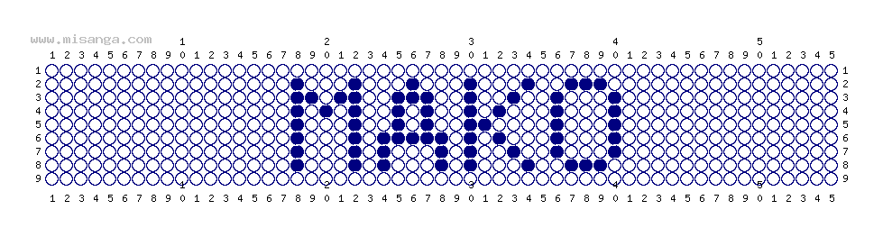 編みこみ文字ミサンガ製作図：MAKO