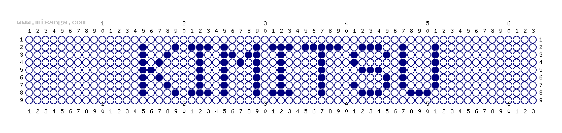 編みこみ文字ミサンガ製作図：KIMITSU