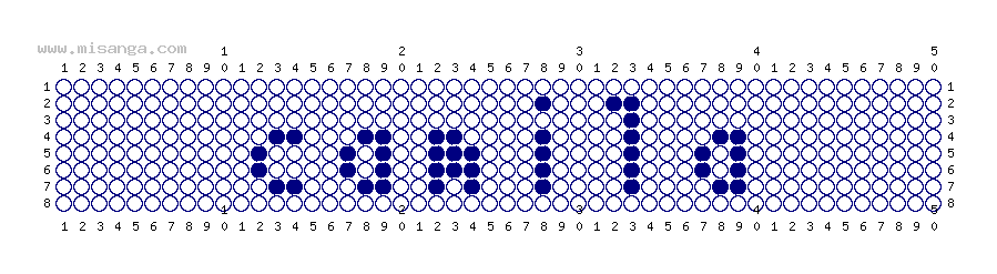 編みこみ文字ミサンガ製作図：CAMILA