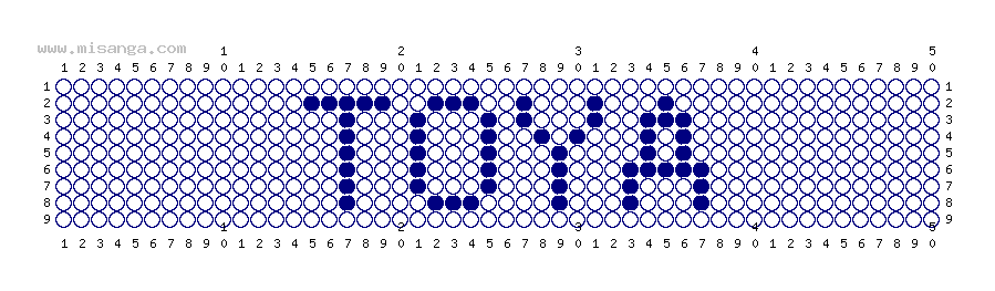 編みこみ文字ミサンガ製作図：TOYA