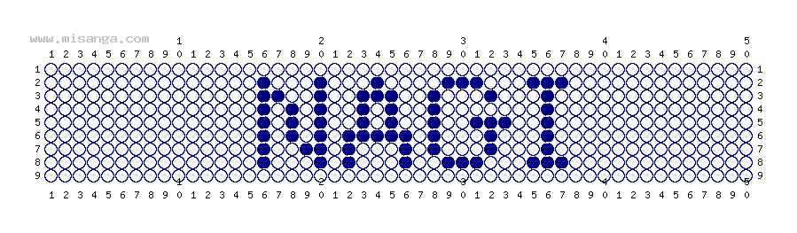 編みこみ文字ミサンガ製作図：NAGI