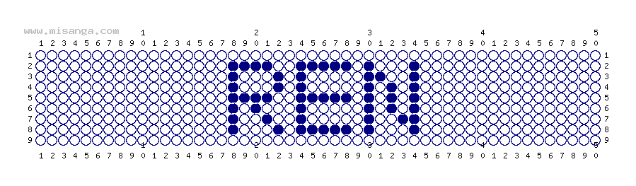 編みこみ文字ミサンガ製作図：REN