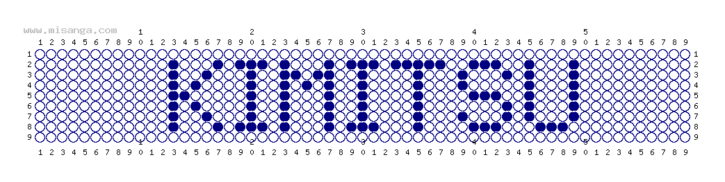 編みこみ文字ミサンガ製作図：KIMITSU