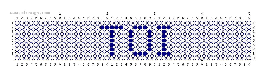 編みこみ文字ミサンガ製作図：TOI
