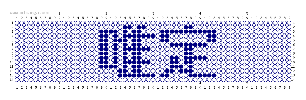 編みこみ文字ミサンガ製作図：唯定